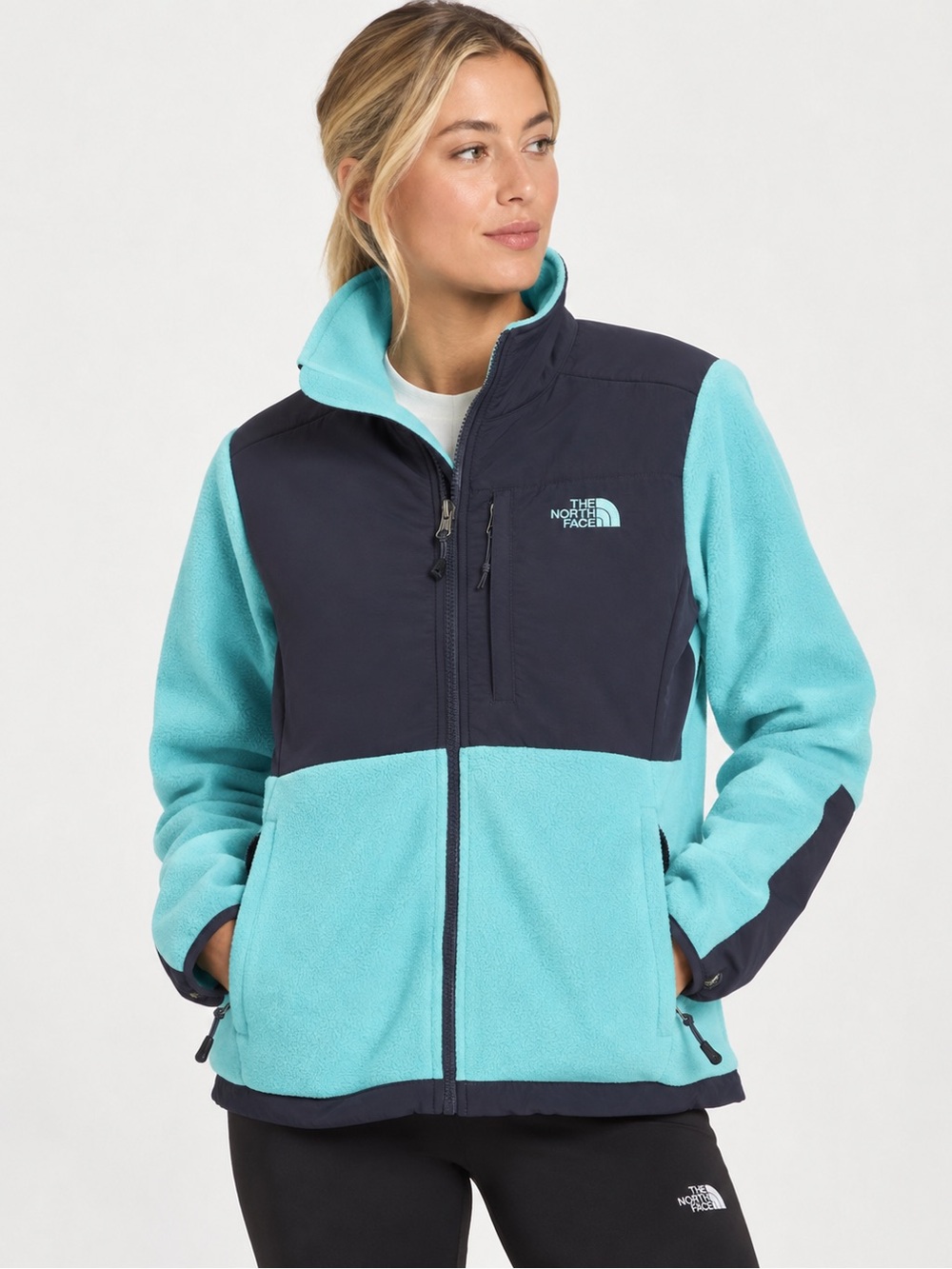 The North Face Vintage 2014 Denali Polartec Fleece Jacket Women’s XL Turquoise